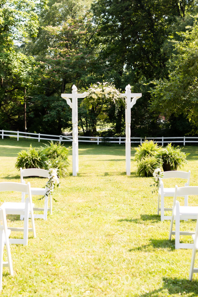 Beautiful Backyard wedding arbor