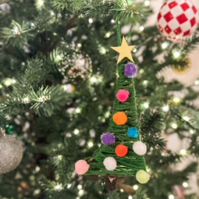 Stick Yarn Christmas Tree