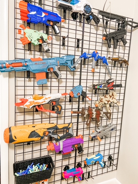 Toy Gun Storage Wall