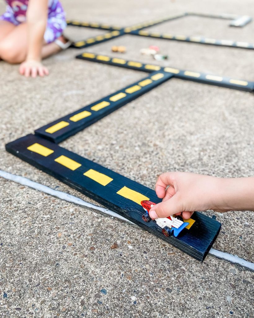 Simple & Inexpensive DIY Racetrack For Toy Cars - Our Lively Adventures