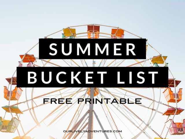 Family Summer Bucket List [Free Printable]
