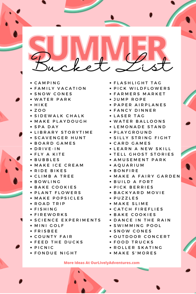 100 Ways To Have Fun This Summer